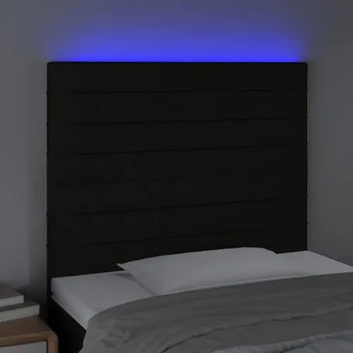 LED uzglavlje crno 80x5x118/128 cm od tkanine - Crna 80 x 5 x 118/128 cm Cijena