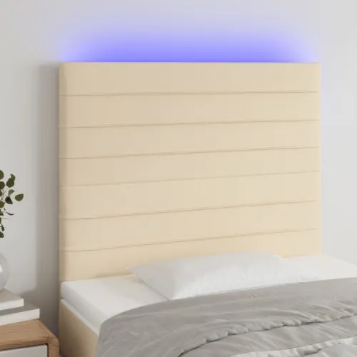 LED uzglavlje krem 80x5x118/128 cm od tkanine - Krema 80 x 5 x 118/128 cm Cijena