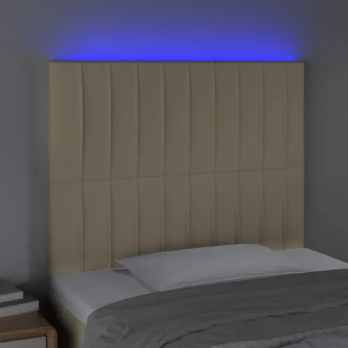 LED uzglavlje krem 100x5x118/128 cm od tkanine - Krema 100 x 5 x 118/128 cm Cijena