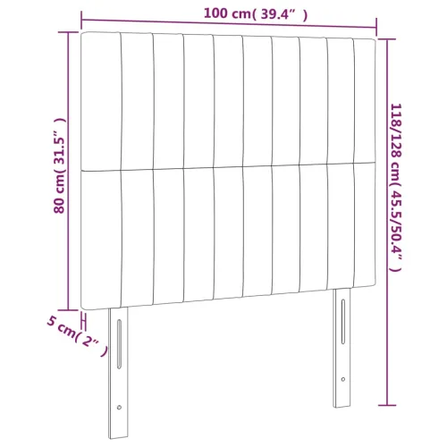 LED uzglavlje krem 100x5x118/128 cm od tkanine - Krema 100 x 5 x 118/128 cm Cijena