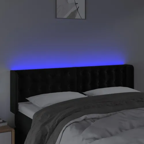 LED uzglavlje crno 147x16x78/88 cm baršunasto - Crna 147 x 16 x 78/88 cm Cijena