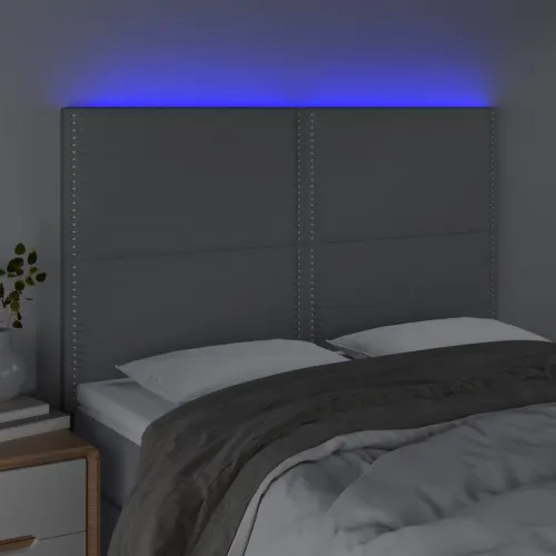 LED uzglavlje svjetlosivo 144x5x118/128 cm od tkanine - Svjetlosiva 144 x 5 x 118/128 cm Cijena