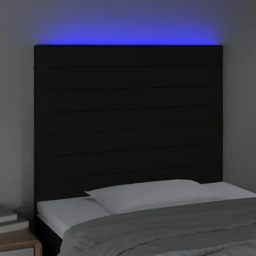 LED uzglavlje crno 90x5x118/128 cm od tkanine - Crna 90 x 5 x 118/128 cm Cijena