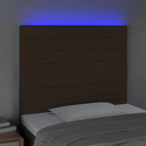 LED uzglavlje tamnosmeđe 90x5x118/128 cm od tkanine - Tamno smeđa 90 x 5 x 118/128 cm Cijena