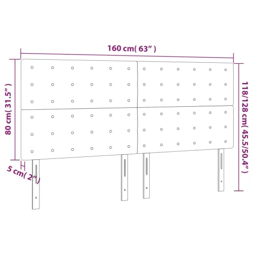 LED uzglavlje crno 160x5x118/128 cm od tkanine - Crna 160 x 5 x 118/128 cm Cijena
