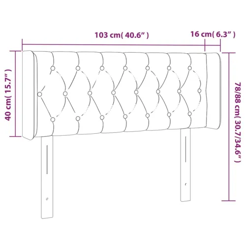LED uzglavlje krem 103x16x78/88 cm od tkanine - Krema 103 x 16 x 78/88 cm Cijena