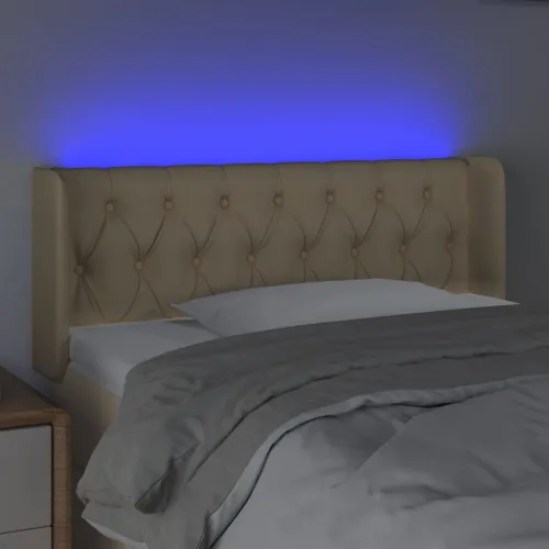 LED uzglavlje krem 103x16x78/88 cm od tkanine - Krema 103 x 16 x 78/88 cm Cijena