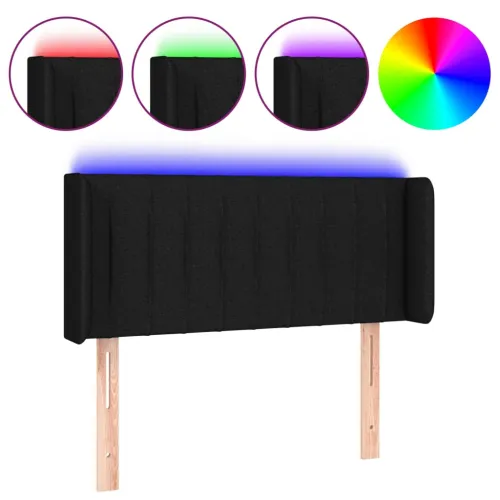 LED uzglavlje crno 83x16x78/88 cm od tkanine - Crna 83 x 16 x 78/88 cm Cijena