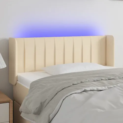 LED uzglavlje krem 83x16x78/88 cm od tkanine - Krema 83 x 16 x 78/88 cm Cijena