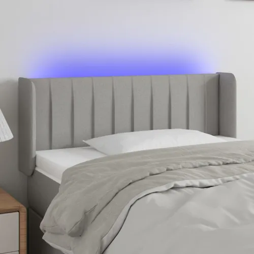 LED uzglavlje svjetlosivo 83x16x78/88 cm od tkanine - Svjetlosiva 83 x 16 x 78/88 cm Cijena