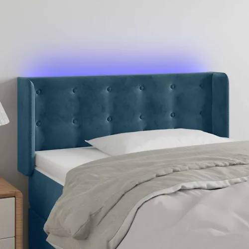 LED uzglavlje tamnoplavo 93x16x78/88 cm baršunasto - Tamno plava 93 x 16 x 78/88 cm Cijena