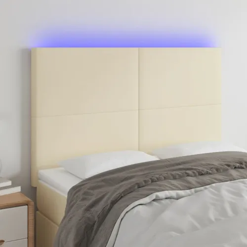 LED uzglavlje krem 144x5x118/128 cm od umjetne kože - Krema 144 x 5 x 118/128 cm Cijena