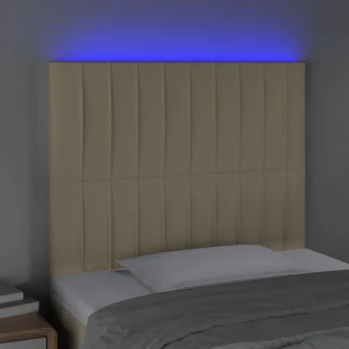 LED uzglavlje krem 80x5x118/128 cm od tkanine - Krema 80 x 5 x 118/128 cm Cijena