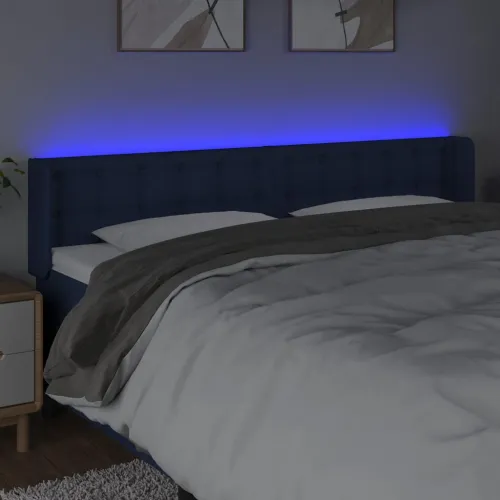 LED uzglavlje plavo 163x16x78/88 cm od tkanine - Plava 163 x 16 x 78/88 cm Cijena