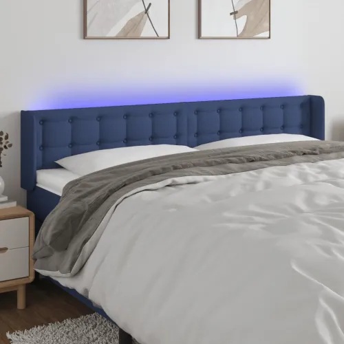 LED uzglavlje plavo 163x16x78/88 cm od tkanine - Plava 163 x 16 x 78/88 cm Cijena