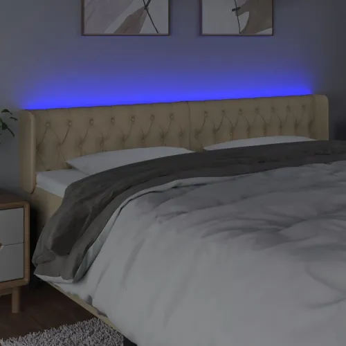 LED uzglavlje krem 183x16x78/88 cm od tkanine - Krema 183 x 16 x 78/88 cm Cijena