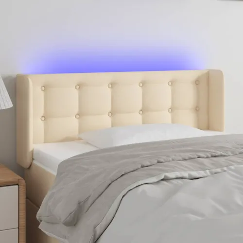 LED uzglavlje krem 103x16x78/88 cm od tkanine - Krema 103 x 16 x 78/88 cm Cijena