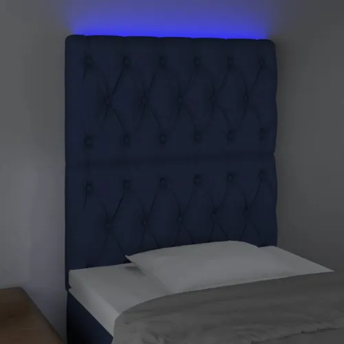 LED uzglavlje plavo 80x7x118/128 cm od tkanine - Plava 80 x 7 x 118/128 cm Cijena