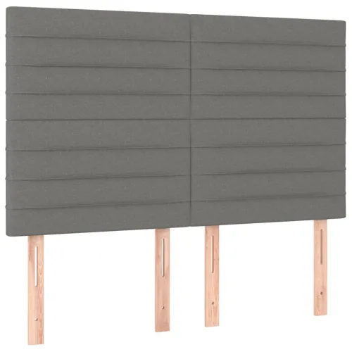 LED uzglavlje tamnosivo 144x5x118 cm od tkanine - Tamno siva 144 x 5 x 118/128 cm Cijena