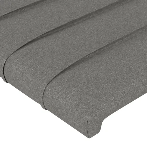 LED uzglavlje tamnosivo 144x5x118 cm od tkanine - Tamno siva 144 x 5 x 118/128 cm Cijena