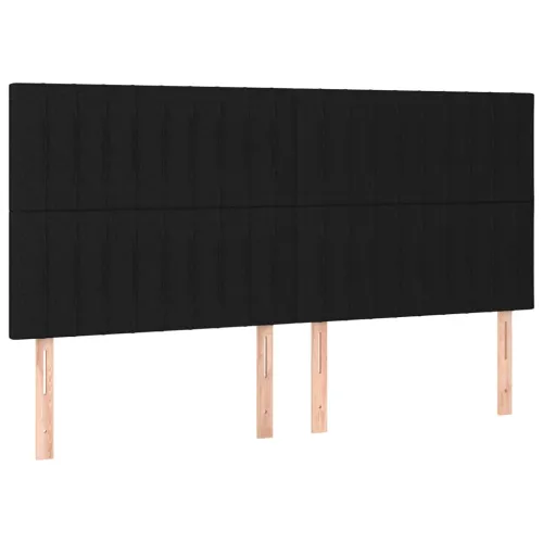 LED uzglavlje crno 200x5x118/128 cm od tkanine - Crna 200 x 5 x 118/128 cm Cijena