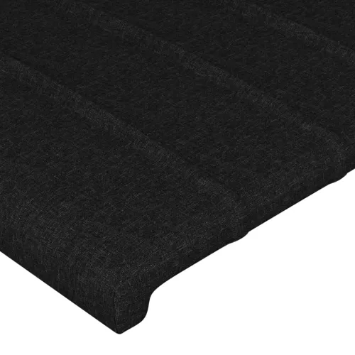 LED uzglavlje crno 200x5x118/128 cm od tkanine - Crna 200 x 5 x 118/128 cm Cijena