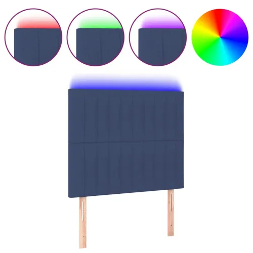 LED uzglavlje plavo 90x5x118/128 cm od tkanine - Plava 90 x 5 x 118/128 cm Cijena