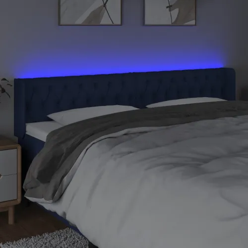 LED uzglavlje plavo 203x16x78/88 cm od tkanine - Plava 203 x 16 x 78/88 cm Cijena