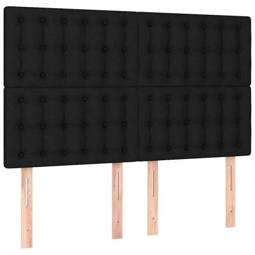 LED uzglavlje crno 144x5x118/128 cm od tkanine - Crna 144 x 5 x 118/128 cm Cijena