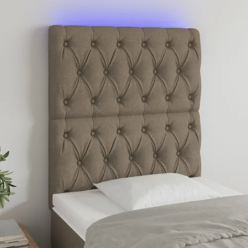 LED uzglavlje smeđesivo 80x7x118/128 cm od tkanine - Sivo-smeđa 80 x 7 x 118/128 cm Cijena