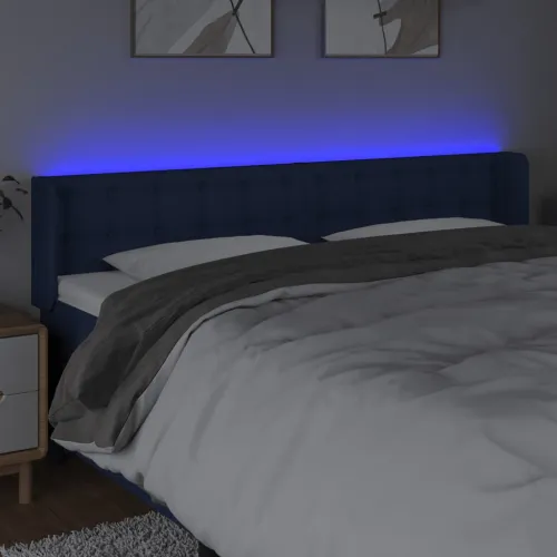 LED uzglavlje plavo 183x16x78/88 cm od tkanine - Plava 183 x 16 x 78/88 cm Cijena