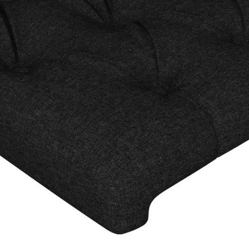 LED uzglavlje crno 100x7x118/128 cm od tkanine - Crna 100 x 7 x 118/128 cm Cijena