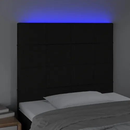 LED uzglavlje crno 80x5x118/128 cm od tkanine - Crna 80 x 5 x 118/128 cm Cijena