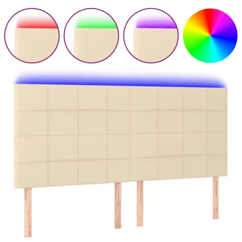 LED uzglavlje krem 160x5x118/128 cm od tkanine - Krema 160 x 5 x 118/128 cm Cijena