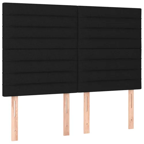 LED uzglavlje crno 144x5x118/128 cm od tkanine - Crna 144 x 5 x 118/128 cm Cijena