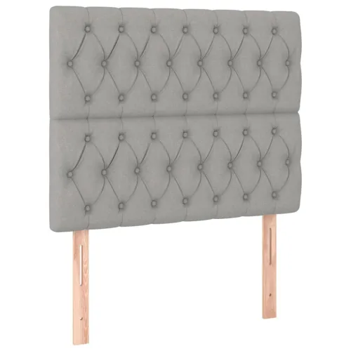 LED uzglavlje svjetlosivo 100x7x118/128 cm od tkanine - Svjetlosiva 100 x 7 x 118/128 cm Cijena