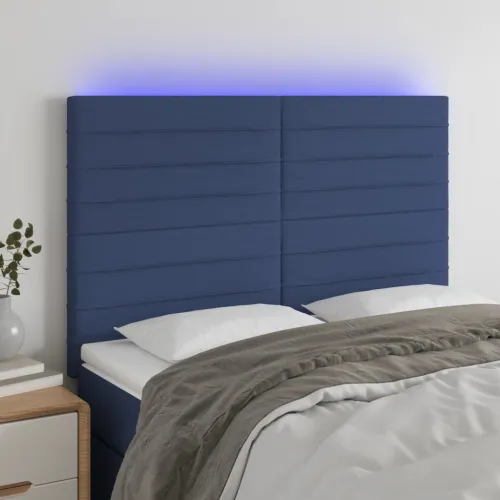 LED uzglavlje plavo 144x5x118/128 cm od tkanine - Plava 144 x 5 x 118/128 cm Cijena