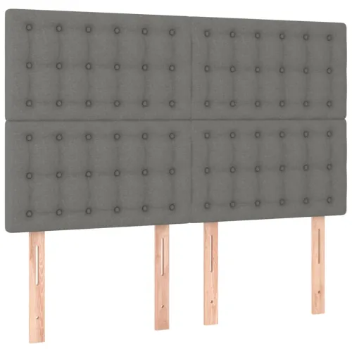 LED uzglavlje tamnosivo 144x5x118 cm od tkanine - Tamno siva 144 x 5 x 118/128 cm Cijena