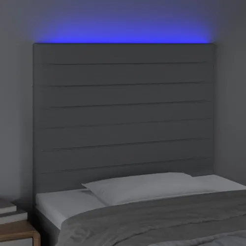LED uzglavlje svjetlosivo 80x5x118/128 cm od tkanine - Svjetlosiva 80 x 5 x 118/128 cm Cijena