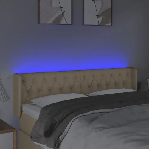 LED uzglavlje krem 163x16x78/88 cm od tkanine - Krema 163 x 16 x 78/88 cm Cijena