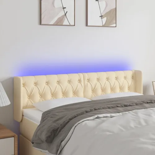 LED uzglavlje krem 163x16x78/88 cm od tkanine - Krema 163 x 16 x 78/88 cm Cijena