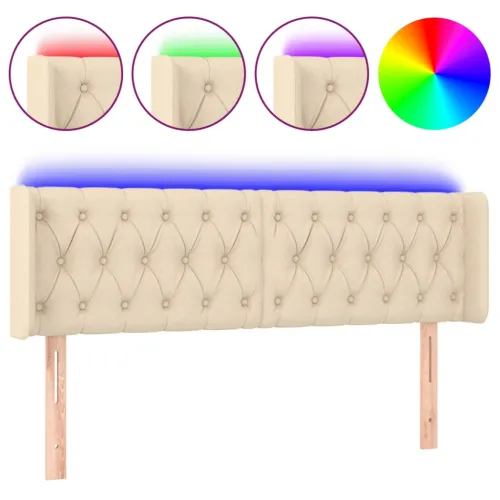 LED uzglavlje krem 163x16x78/88 cm od tkanine - Krema 163 x 16 x 78/88 cm Cijena