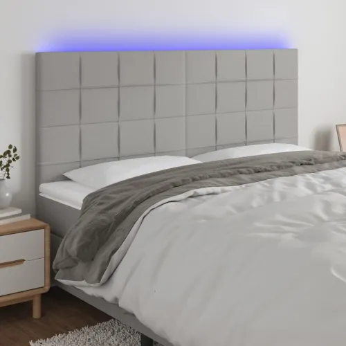 LED uzglavlje svjetlosivo 160x5x118/128 cm od tkanine - Svjetlosiva 160 x 5 x 118/128 cm Cijena