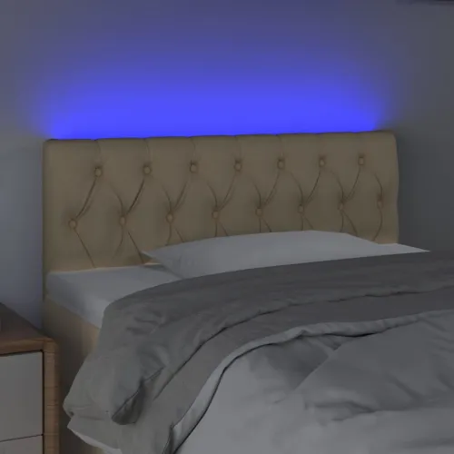 LED uzglavlje krem 100 x 7 x 78/88 cm od tkanine - Krema 100 x 7 x 78/88 cm Cijena