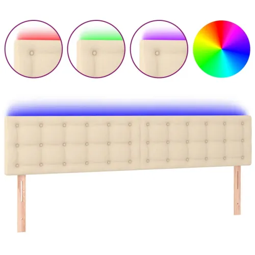 LED uzglavlje krem 160x5x78/88 cm od tkanine - Krema 160 x 5 x 78/88 cm Cijena