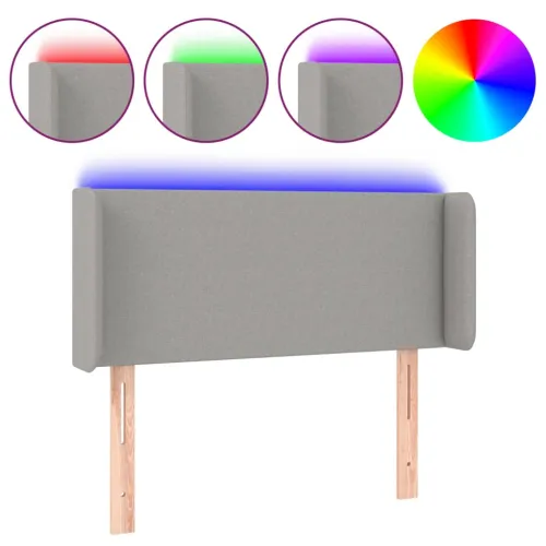 LED uzglavlje svjetlosivo 93x16x78/88 cm od tkanine - Svjetlosiva 93 x 16 x 78/88 cm Cijena