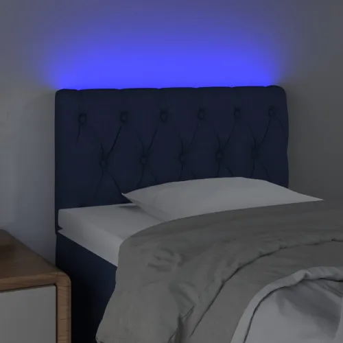 LED uzglavlje plavo 80 x 7 x 78/88 cm od tkanine - Plava 80 x 7 x 78/88 cm Cijena