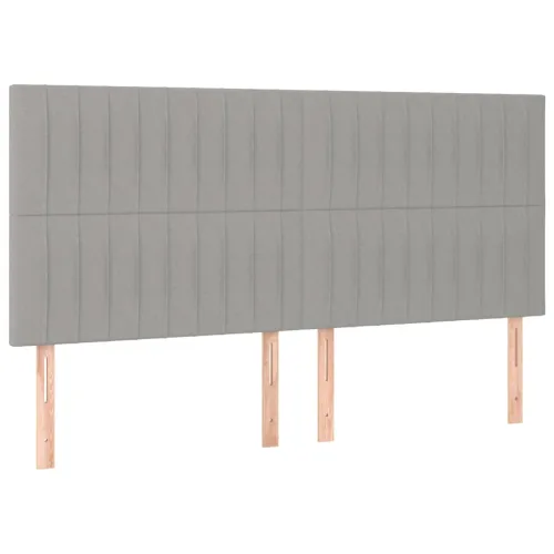 LED uzglavlje svjetlosivo 200x5x118/128 cm od tkanine - Svjetlosiva 200 x 5 x 118/128 cm Cijena
