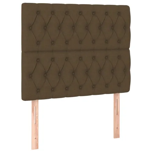 LED uzglavlje tamnosmeđe 100x7x118/128 cm od tkanine - Tamno smeđa 100 x 7 x 118/128 cm Cijena
