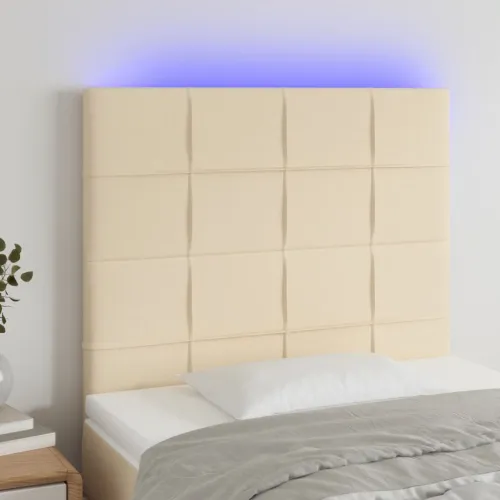 LED uzglavlje krem 80x5x118/128 cm od tkanine - Krema 80 x 5 x 118/128 cm Cijena